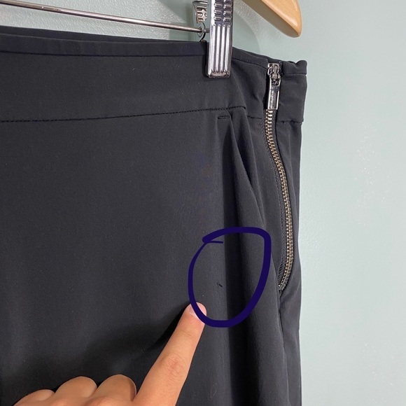 Athleta 376009 Gramercy Track Trouser Black Wide Leg Travel Casual Sz 14 - Picture 2 of 7